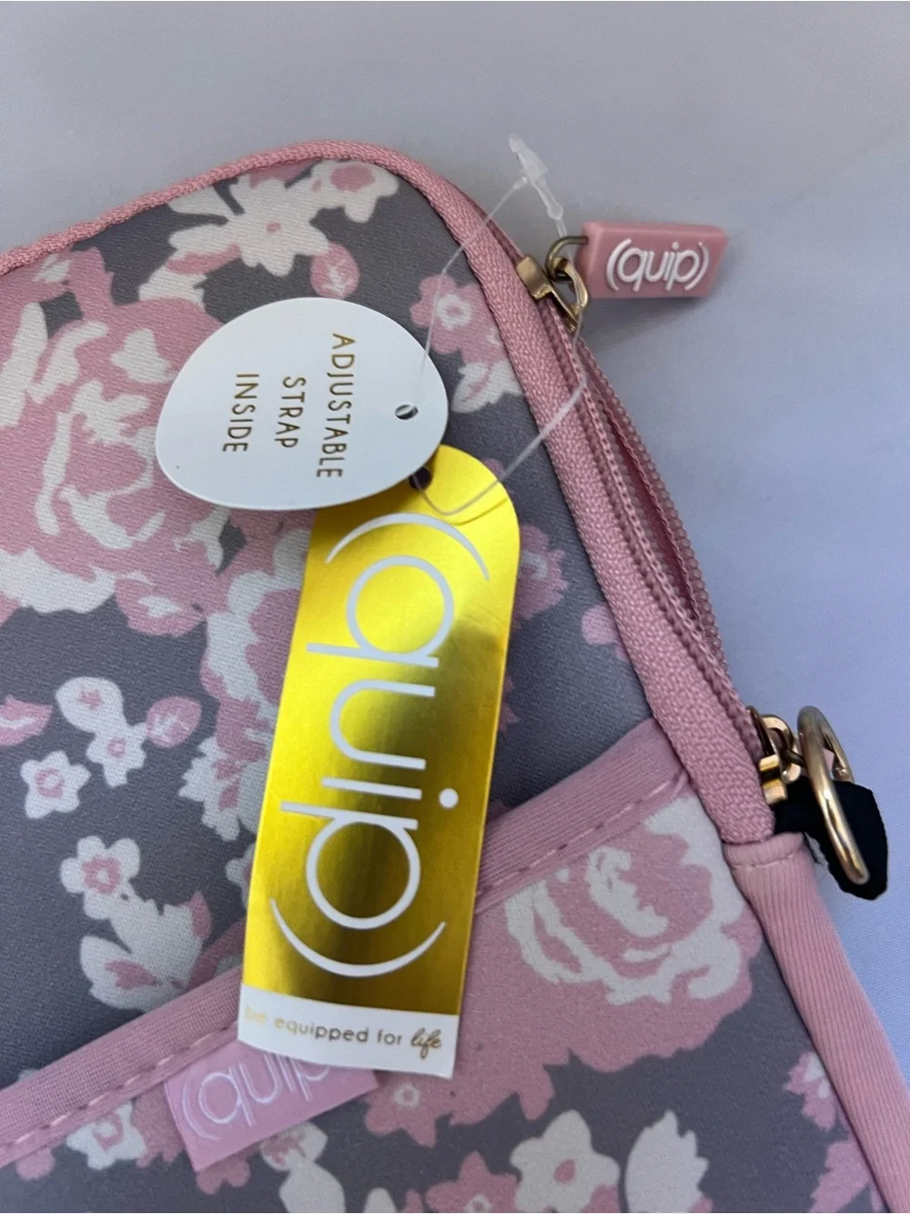 Quip Floral Laptop Sleeve in Pink and Gray